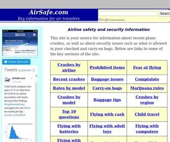 Airsafe.com(Airline safety and security information) Screenshot
