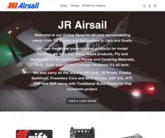 Airsailmodels.co.nz(JR Airsail Online Store) Screenshot