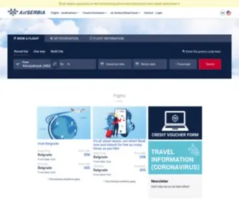 Airserbia.com(Početna strana) Screenshot