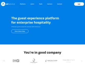 Airservice.com(The guest experience platform for enterprise hospitality) Screenshot