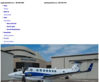 Airshift.co.za(Aircraft Sales) Screenshot