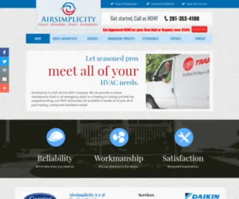 Airsimplicityhvac.com(A/c & Heating Repair) Screenshot