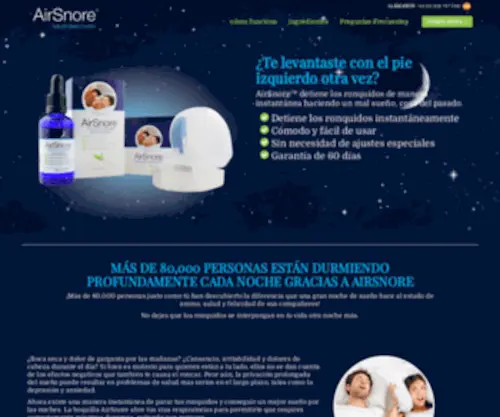 Airsnore.es(AirSnore (Europe)) Screenshot