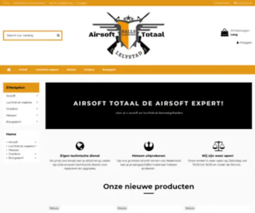 Airsofttotaal.nl(Welkom bij Airsoft Totaal) Screenshot