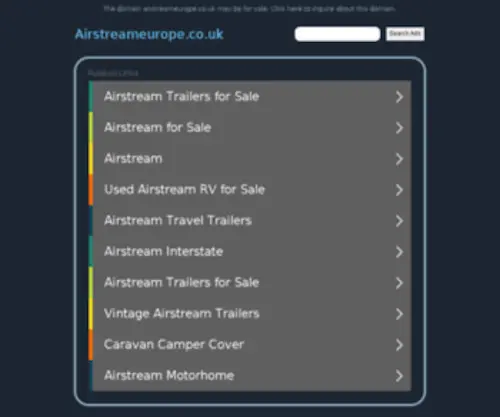 Airstreameurope.co.uk(Airstreameurope) Screenshot