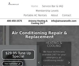 Airsurancellc.com(Top Rated AC Repair and Replacement Phoenix) Screenshot