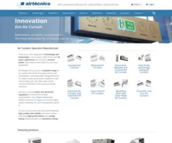 Airtecnics.com(Air curtains Manufacturer Specialist) Screenshot