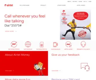 Airtel.co.rw(AIRTEL RWANDA) Screenshot