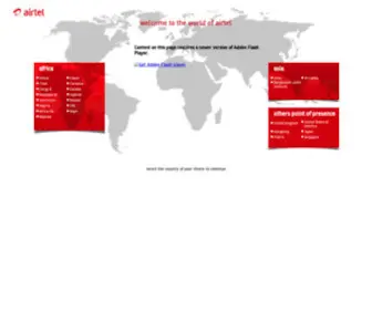 Airtel.com(Airtel global presence) Screenshot