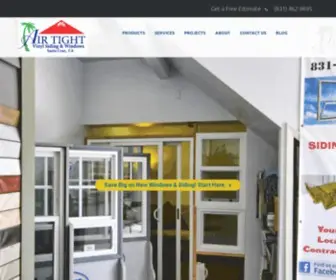 Airtightsidingandwindows.com(Santa Cruz Windows) Screenshot