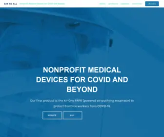 Airtoall.org(Nonprofit Medical Devices for COVID and Beyond) Screenshot