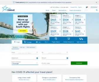 Airtransat.ca(Cheap flights to Canada) Screenshot