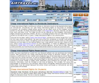 Airtravel.net(Cheap International Flights Airline Tickets) Screenshot