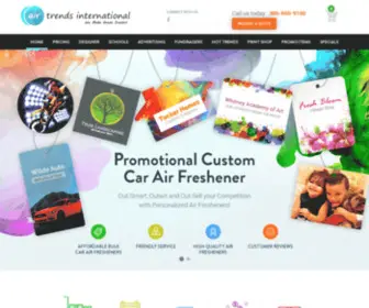 Airtrendsinternational.com(Custom Air Fresheners in Bulk) Screenshot