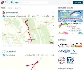 Airtribune.com(Sports GPS tracking service) Screenshot
