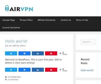 AirVPN.net(Just another WordPress site) Screenshot