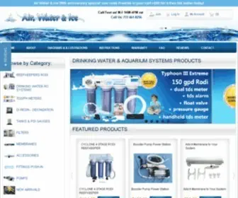 Airwaterice.com(Aquarium Reefkeeper RODI Drinking Water Systems) Screenshot
