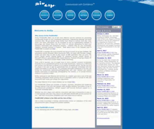Airzip.com(AirZip Enterprise Rights Management) Screenshot