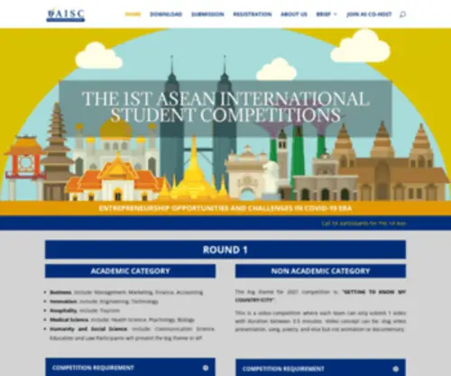 Aisc.info(The 1st ASEAN INTERNATIONAL STUDENT COMPETITIONS) Screenshot