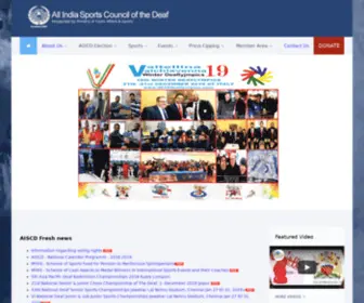 AisCD.org(All India Sports Council of the Deaf) Screenshot