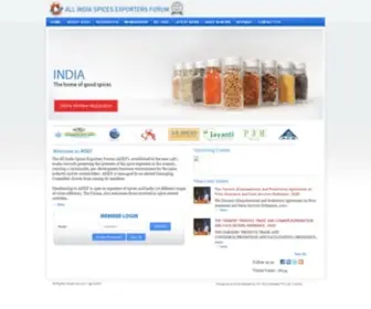 Aisef.org(All India Spices Exporters Forum) Screenshot