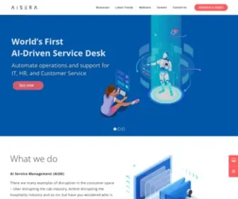 Aisera.com(AI Service Experience) Screenshot