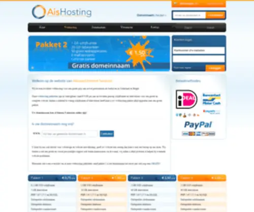 Aishosting.nl(Allround Internet Services) Screenshot