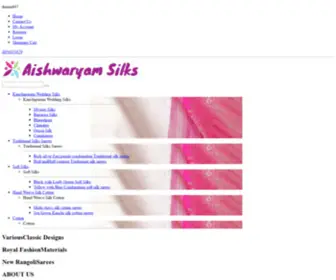 Aishwaryamsilks.com(Aishwaryam Silks) Screenshot