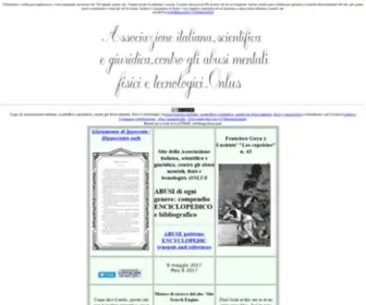 AisjCa-MFT.org(Compendio ENCICLOPEDICO e bibliografico su ogni genere di abusi) Screenshot