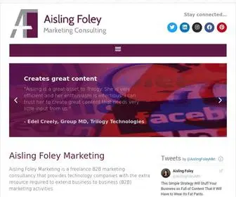 Aislingfoley.com(Specialising in freelance B2B marketing. Aisling Foley Marketing's emphasis) Screenshot