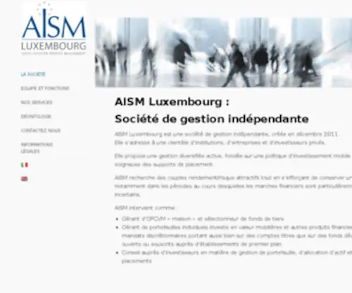 Aism.com(Management Company and Asset Manager) Screenshot