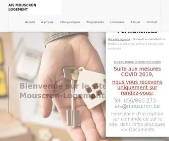 Aismouscronlogement.be(Bienvenue sur notre site) Screenshot