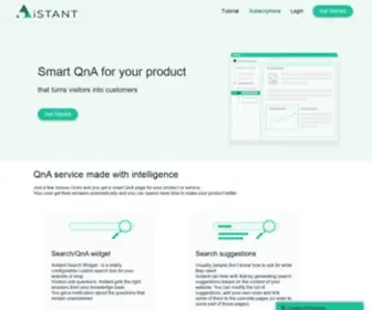 Aistant.com(Smart knowledge base) Screenshot