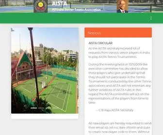Aistatennis.com(All India Senior Tennis Association (AISTA)) Screenshot