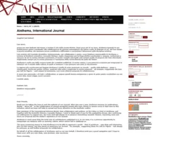 Aisthema.it(International Journal) Screenshot