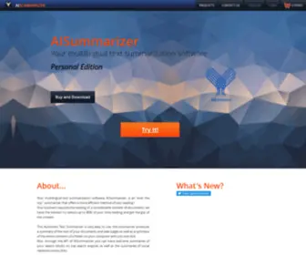 Aisummarizer.com(Site Disabled) Screenshot