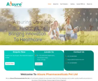 Aisurepharma.com(Aisure Pharmaceuticals Pvt Ltd) Screenshot