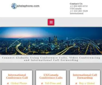Aitelephone.com(Connect Worldwide with Conference Calls and International Call Forwarding) Screenshot