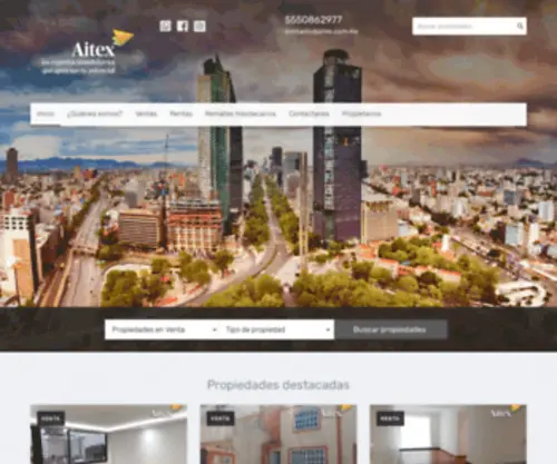 Aitex.com.mx(Los expertos inmobiliarios) Screenshot