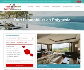 Aitoimmobilier.com(AITO IMMOBILIER TAHITI) Screenshot