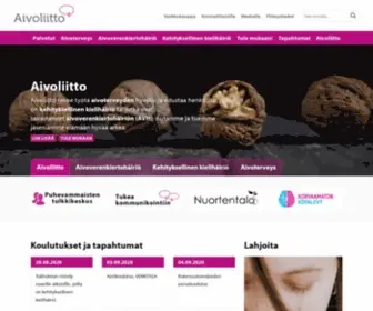 Aivoliitto.fi(Aivojen ja puheen asialla) Screenshot