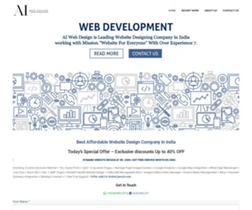 Aiwebdesign.co.in(Website Developer Contact Number) Screenshot