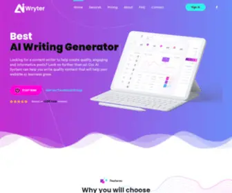 Aiwryter.com(AI Wryter) Screenshot