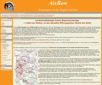 Aixbow.de(Bogensport in der Region Aachen) Screenshot