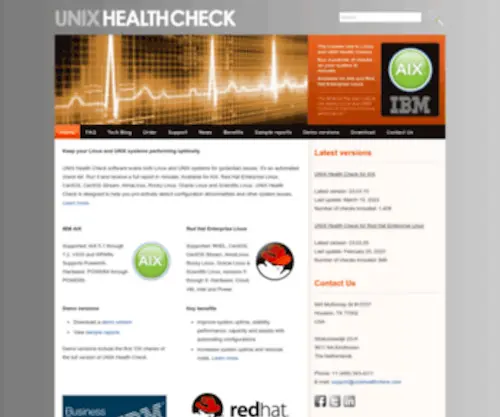 Aixhealthcheck.com(UNIX Health Check) Screenshot