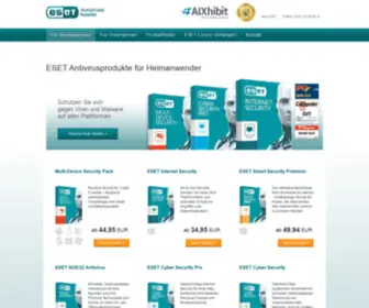 Aixpresso.de(ESET Antivirus NOD32 und Smart Security kaufen) Screenshot