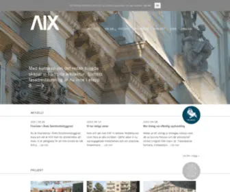 Aix.se(Med kunskap om det redan byggda skapar vi framtida arkitektur) Screenshot