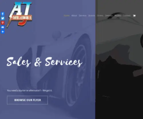 AJ-Starters.com(AJ-starters Alternator Specialist, Sales & Services) Screenshot