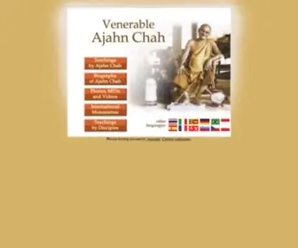 Ajahnchah.org(Everything about the Thai meditation master Ajahn Chah) Screenshot