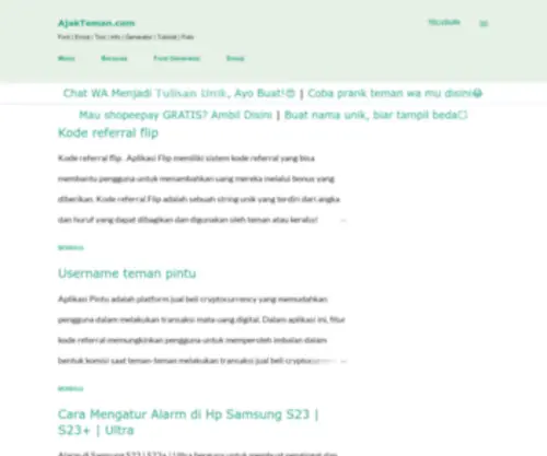 Ajakteman.com(Ajak Teman) Screenshot